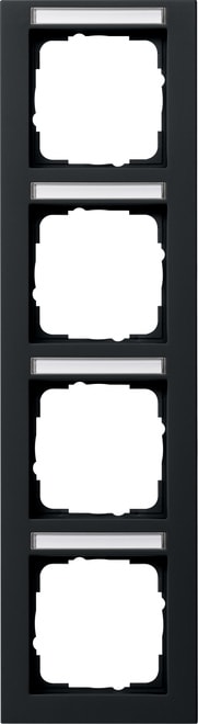 GIRA - GGI111409 PLACCA 4-M VERT. CT GIRA E2 NERO O