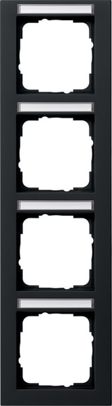 GIRA - GGI111409 PLACCA 4-M VERT. CT GIRA E2 NERO O
