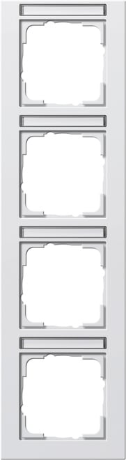 GIRA - GIR111422 PLACCA 4-M VERT. CT GIRA E2 BNC PURO S