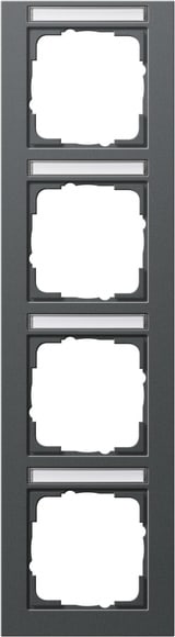 GIRA - GGI111423 PLACCA 4-M VERT. CT GIRA E2 ANTRACITE