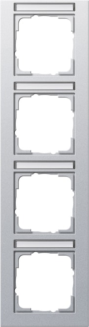 GIRA - GIR111425 PLACCA 4-M VERT. CT GIRA E2 C.ALLUM.