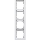 GIRA - GGI111429 PLACCA 4-M VERT. CT GIRA E2 BNC PURO