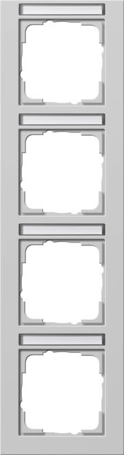 GIRA - GIR111437 PLACCA 4-M VERT. CT GIRA E2 GRIGIO O