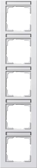 GIRA - GGI111529 PLACCA 5-M VERT. CT GIRA E2 BNC PURO