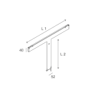 NOVALUX SPA - NOX113139.99 KIT PLAFONE/PARETE PER ROTO EVO 1000, Kit di fissaggio in acciaio con blocco meccanico.