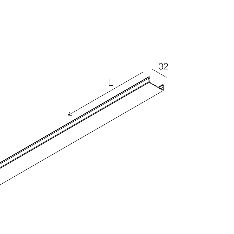 NOVALUX SPA - NOX113229.99 HERO MINI DIFFUSORE OPALE L.636 Schermo ad incastro a filo per modulo LED. Abbinare moduli elettrificati a moduli LED di pari lunghezza.