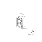 NOVALUX SPA - NOX113237.21 HERO MINI KIT DI GIUNZIONE - ANGOLO 120° CAPPUCCINO Per unione di 2 profili. Pressofusione di alluminio verniciata.