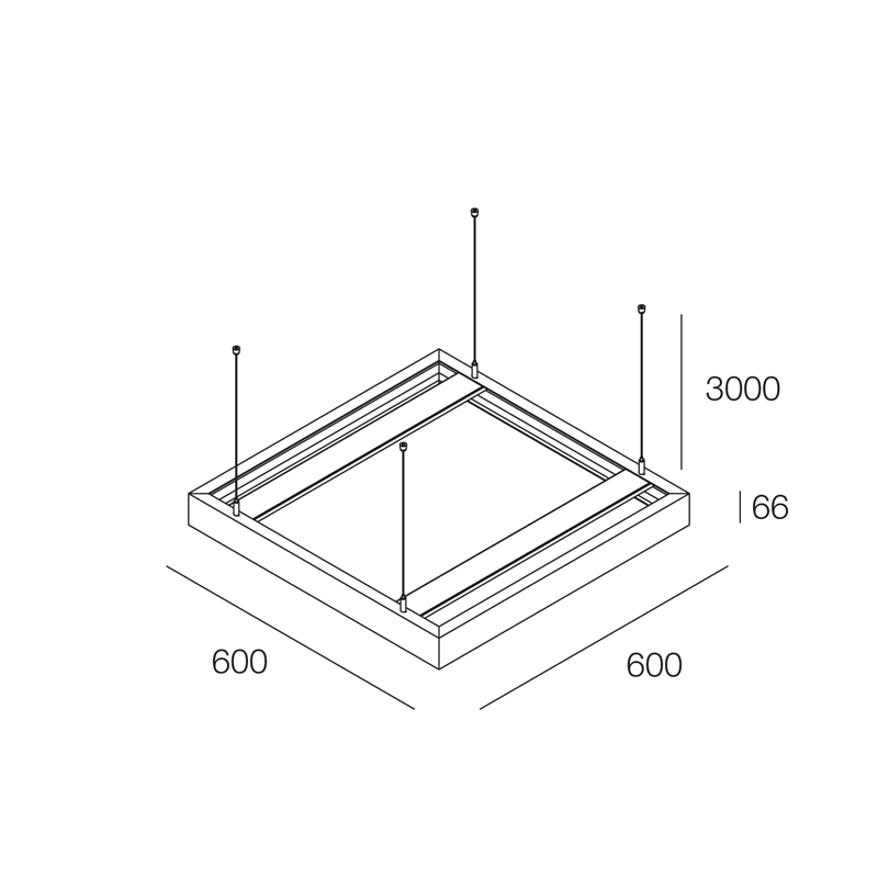 NOVALUX SRL - NOX113637.01 BACKLIT: BOX PER INST. SOSP. 600X600 BIA