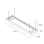 NOVALUX SRL - NOX113638.01 BACKLIT: BOX PER INST. SOSP.1200X300 BIA