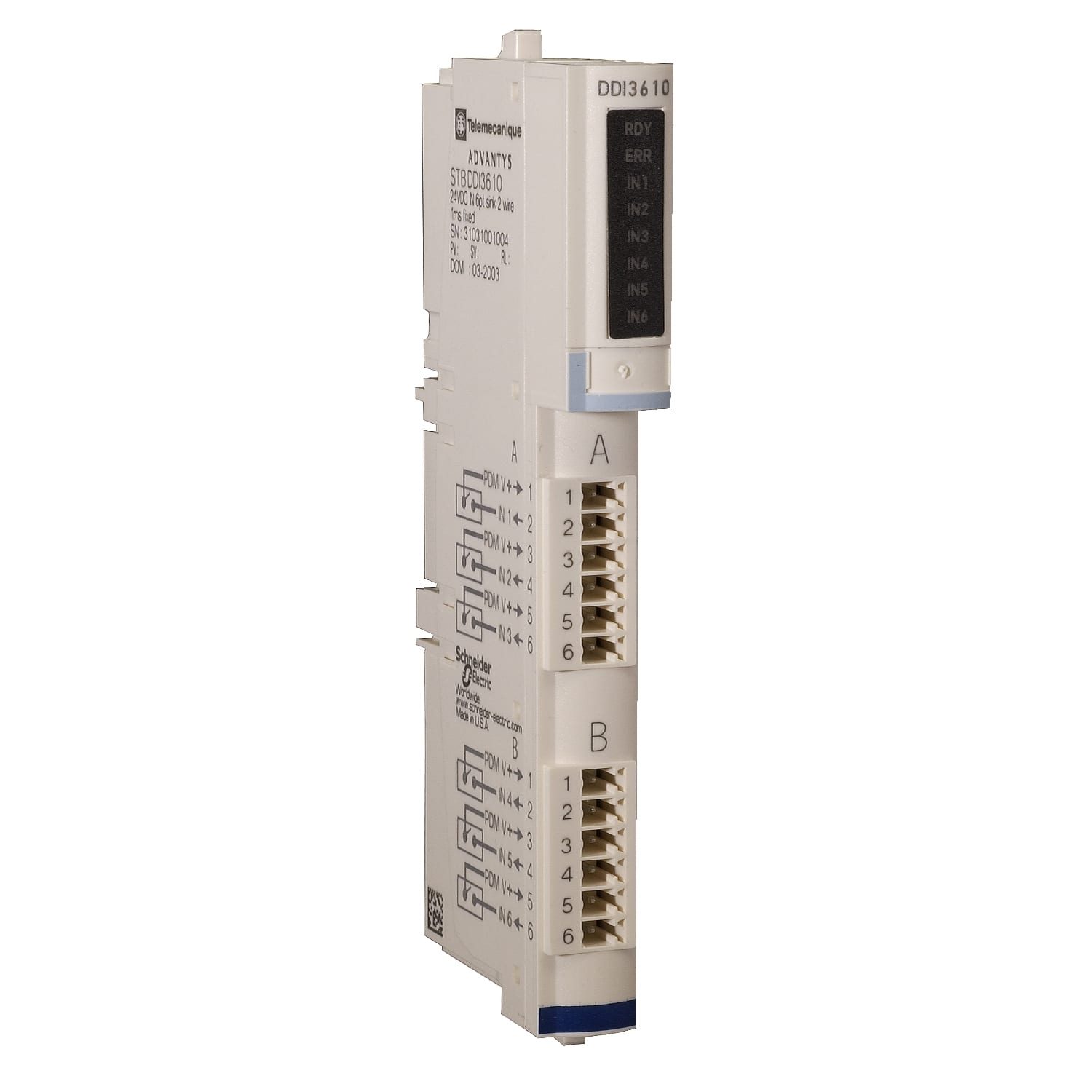 SCHNEIDER ELECTRIC - SNRSTBDDI3610K KIT MOD+CONN+BASE 24VDC IN 6PT