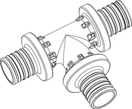 REHAU SPA - RE411600311001 RACC. TEE 16-16-16 RAUTITAN PX