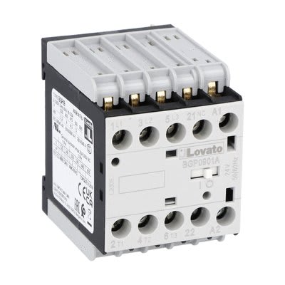 LOVATO - LOV11BGP0901A22060 CONTATTORE 3P+1NC 9A AC3 PIN RETRO