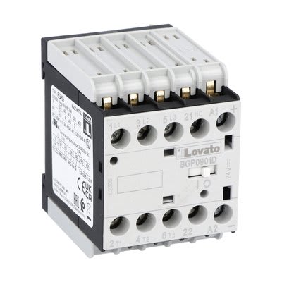 LOVATO - LOV11BGP0901D110 CONTATTORE 3P+1NC 9A AC3 PIN RETRO