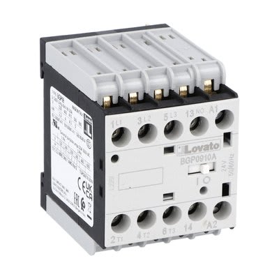 LOVATO - LOV11BGP0910A12060 CONTATTORE 3P+1NO 9A AC3 PIN RETRO