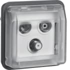 BERKER - BRK12033565 INSER PR.TV 3FOR + COP. TERM. W1 GRI OP.