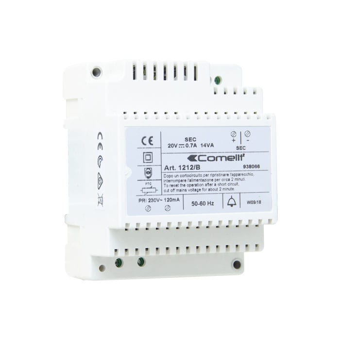 COMELIT GROUP SPA - COE1212/B ALIMENTATORE 230 VAC / 20 VDC / 14VA
