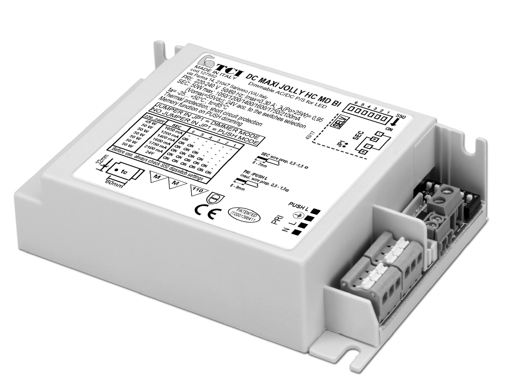 TCI SRL - TCI127552 DC MAXI JOLLY HC MD BI ALIMENTATORE LED