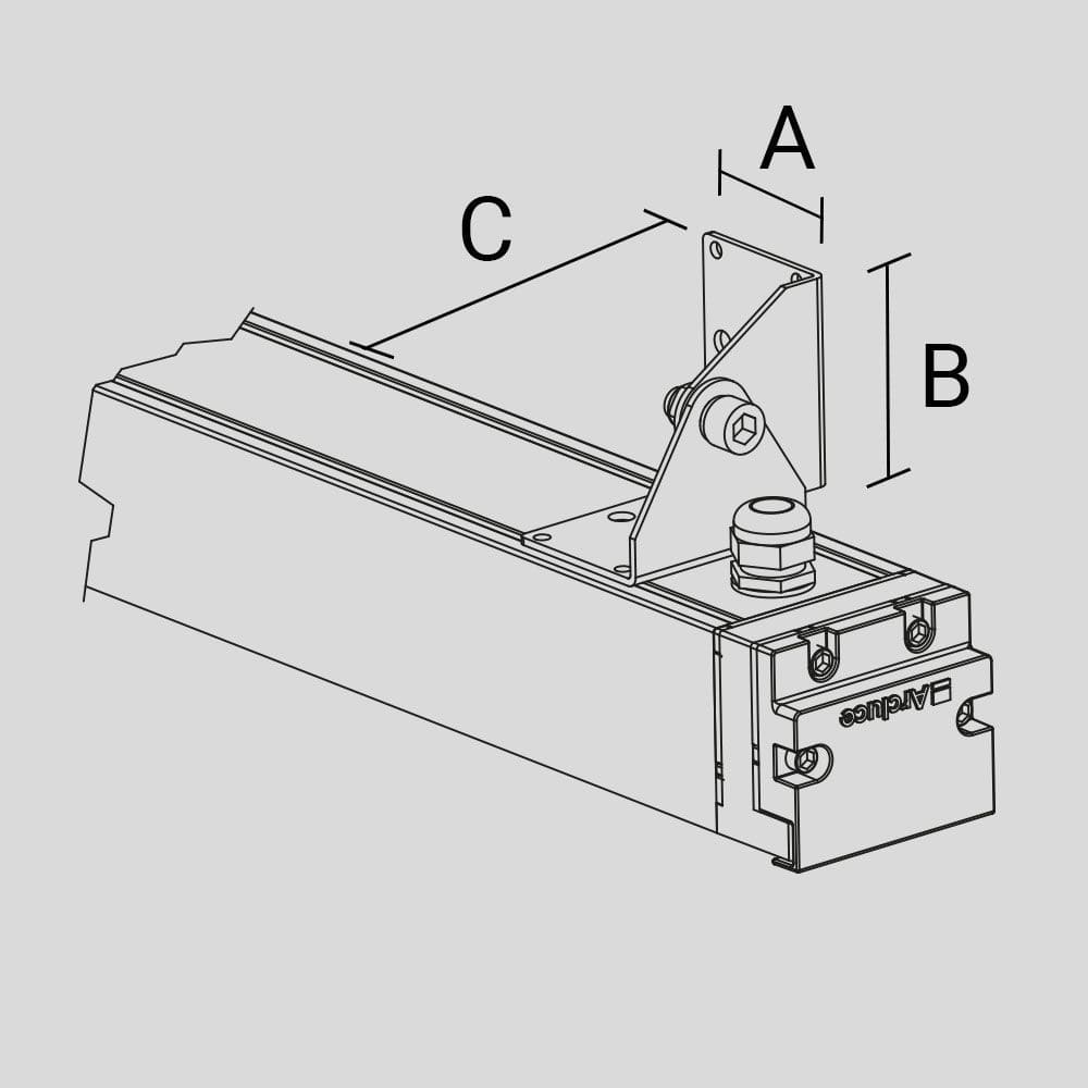 ARCLUCE SPA - ACL1099394X-16 STAFFE FIX KRION-SHORT ORIEN. (2PCS)