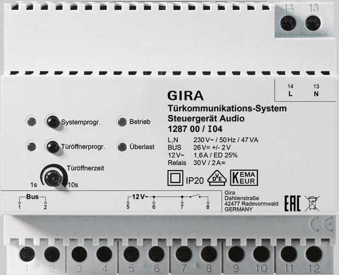 GIRA - GIR128700 CENTRALINA COMANDO AUDIO AMG