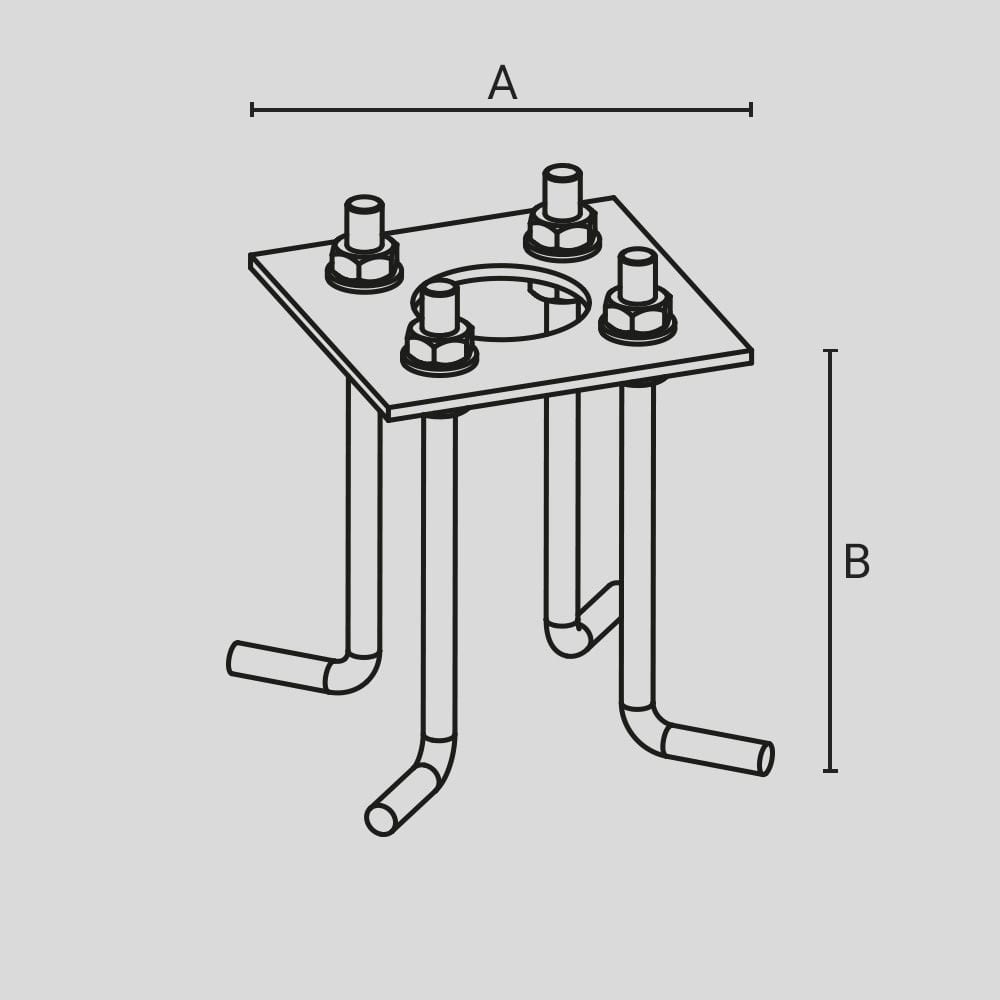 ARCLUCE SPA - ACL1099401X-21 PIASTRA CON TIRANTI GOTHIC110