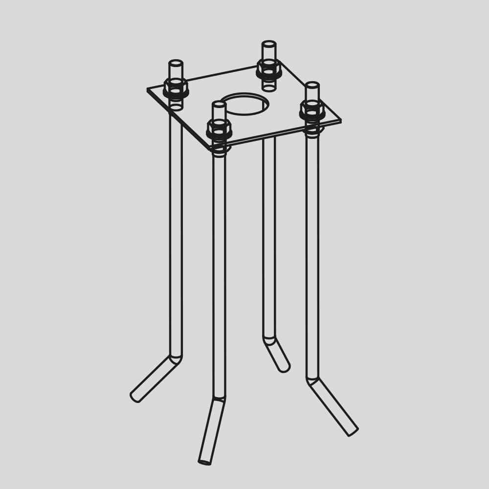 ARCLUCE SPA - ACL1099412X-16 PIASTRA CON TIRANTI QUADRIO180