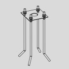 ARCLUCE SPA - ACL1099412X-21 PIASTRA CON TIRANTI QUADRIO180