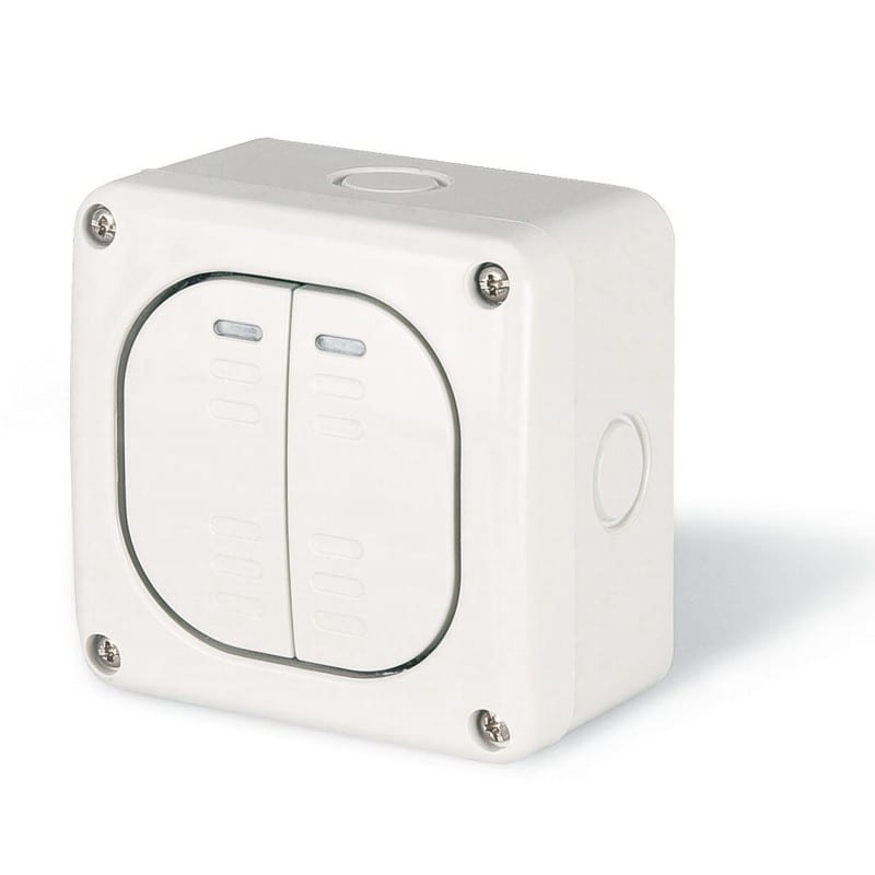SCAME PARRE SPA - SCA137.5321 PULSANTE UNIP.10A 250V DOPPIO M95 PARETE