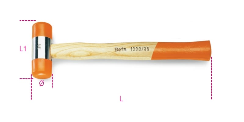 BM SPA - BMM013900028 MAZZUOLE BATTENTI PLASTICA 28