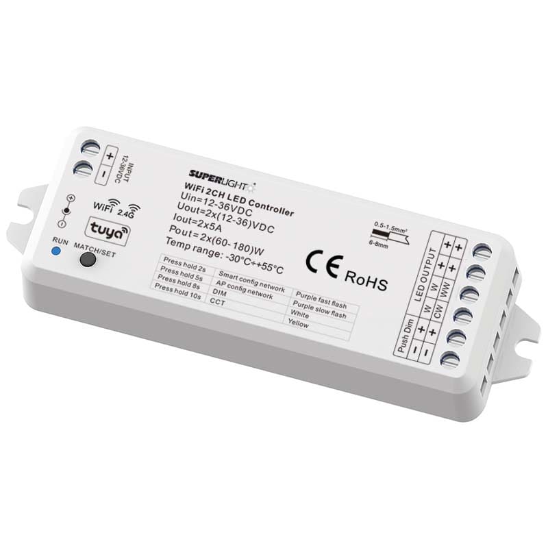 ELCART DISTRIBUTION - ERT132215100 CONTROL.LED WIFI TUYA BI+CCT 2X5A