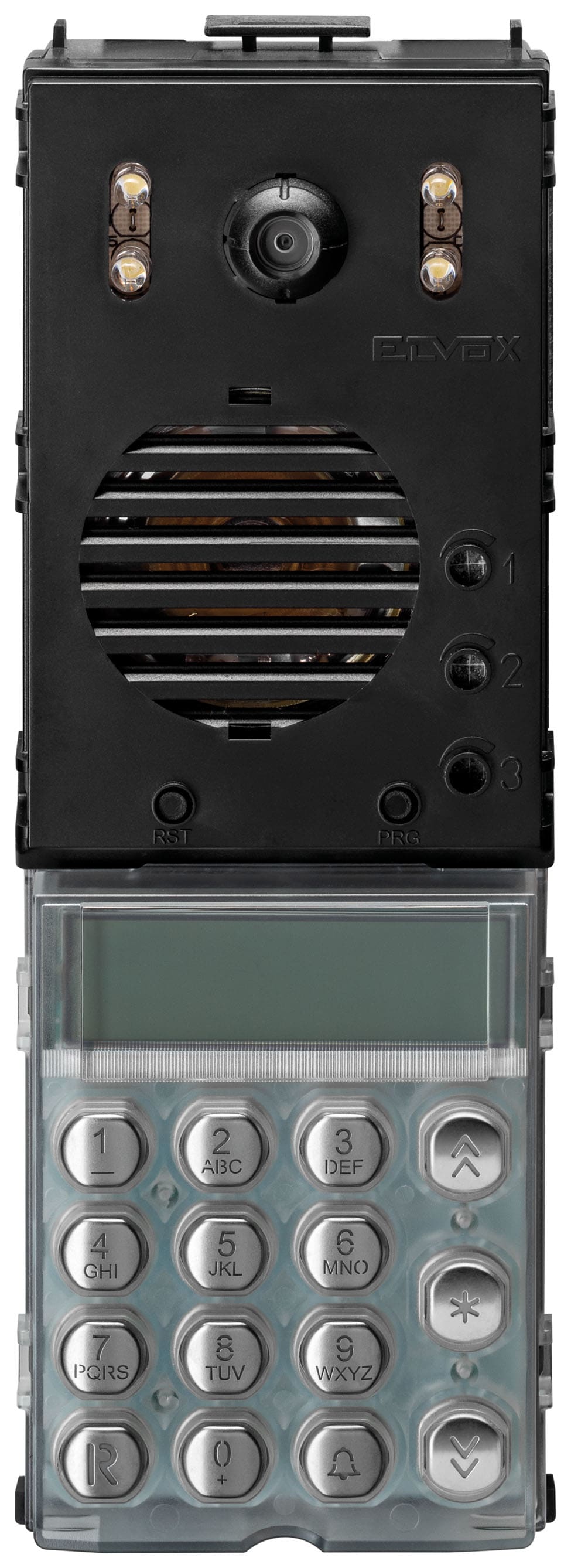 VIMAR SPA - VIW13A7.B UNITA 2F+ A/V LED B.CO TASTIERA ACCIAIO