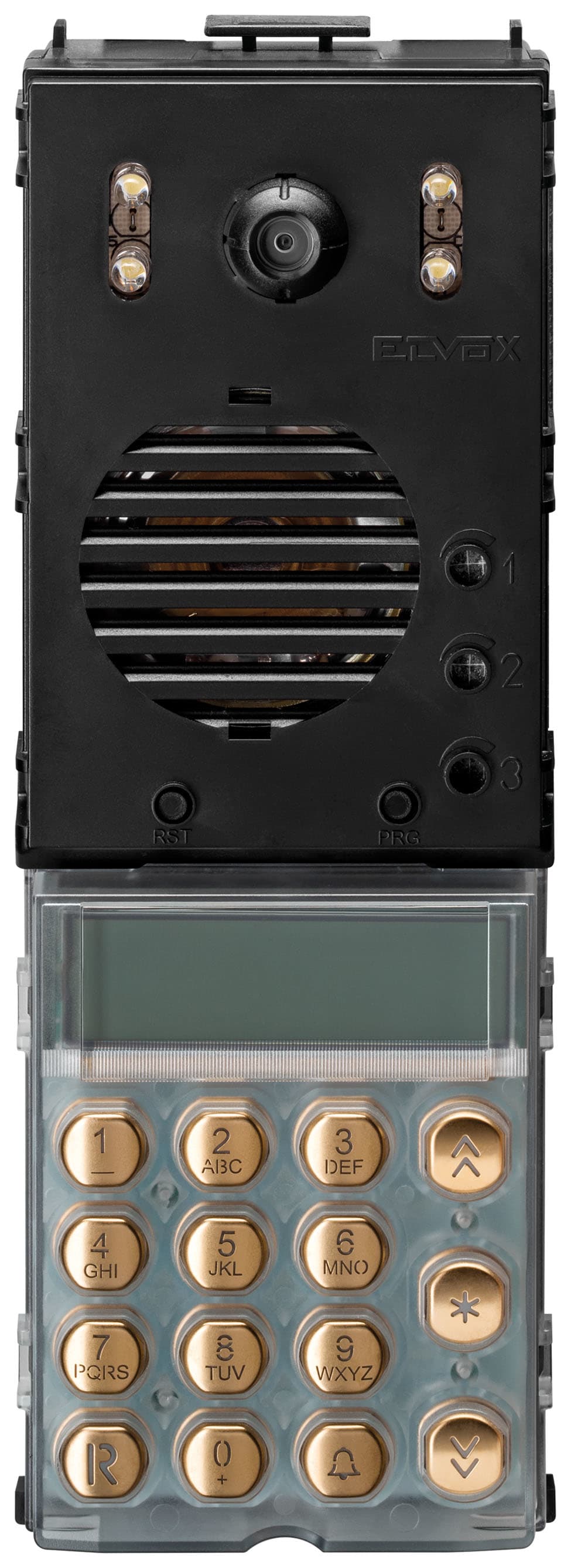 VIMAR SPA - VIW13A7.B.43 UNITA 2F+ A/V LED B.CO TASTIERA ORO