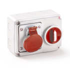 ROSI MATERIALE ELETT - RCO14.3434R6 PRESE BLOCCATE CON FONDO IP44 5P 32A 380