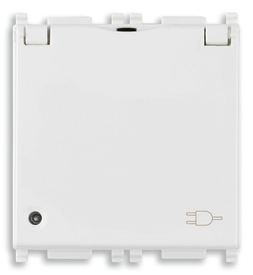 VIMAR SPA - VIW14210.C.AB PRESA 2P+T 16A UNIV.+COPER. ANTIB.BIANCO