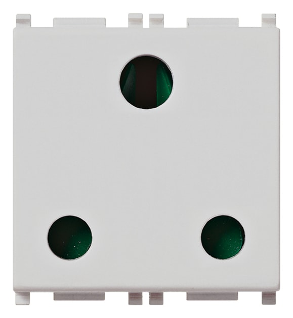 VIMAR SPA - VIW14218.SL Presa SICURY 2P+T 16A inglese Silver