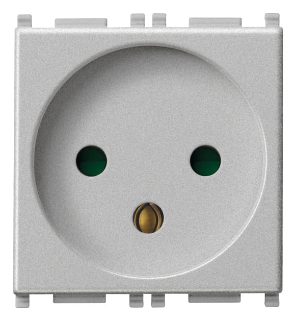 VIMAR SPA - VIW14240.SL PRESA SICURY 2P+T 16A ISRAELIANO SILVER