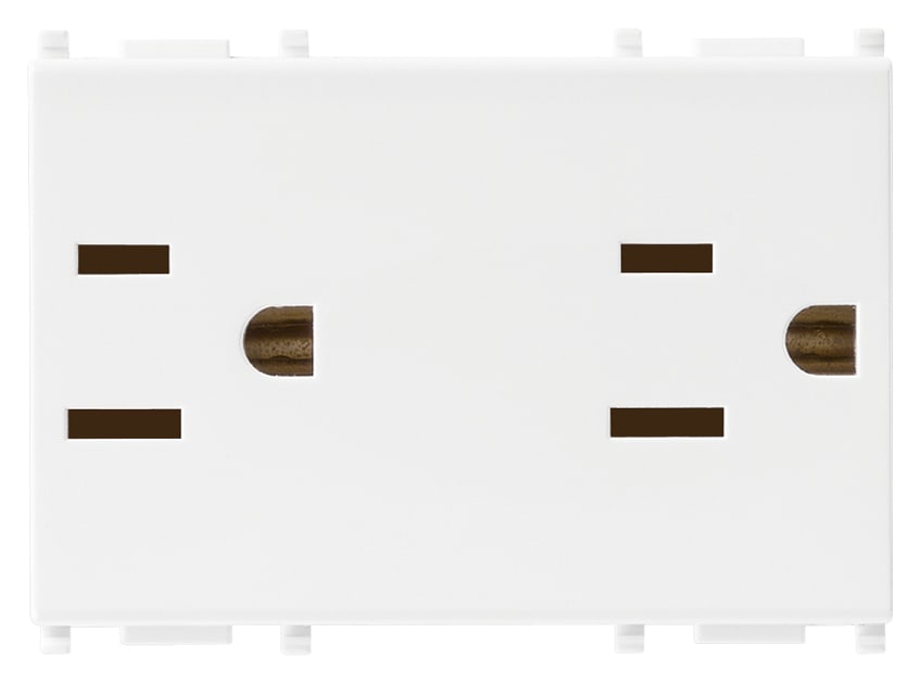 VIMAR SPA - VIW14246 DUE PRESE 2P+T 15A USA+SASO BIANCO