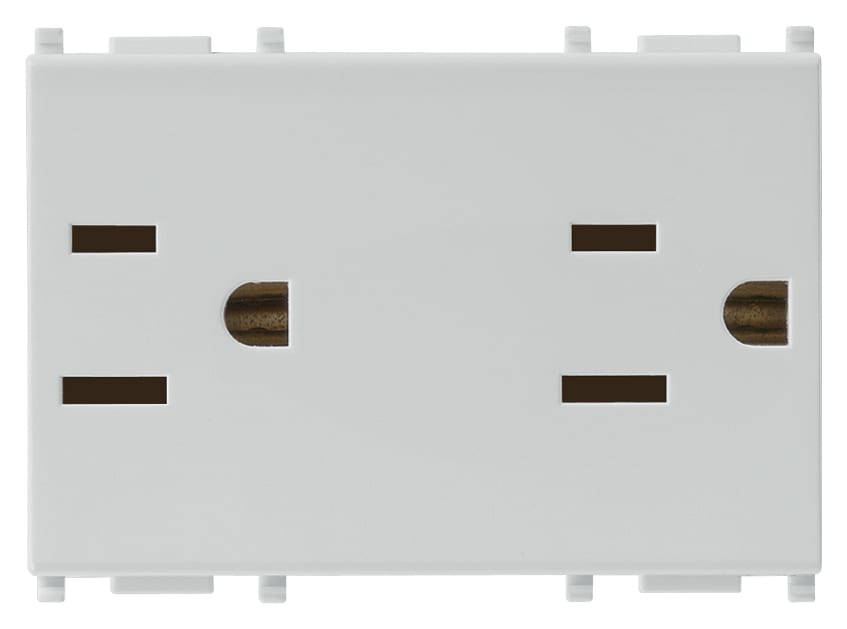 VIMAR SPA - VIW14246.SL Due prese 2P+T 15A USA+SASO Silver