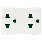VIMAR SPA - VIW14249 Due prese SICURY 2P+T 16A USA+EU bianco