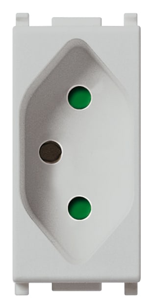 VIMAR SPA - VIW14264.SL Presa SICURY 2P+T 10A brasiliano Silver