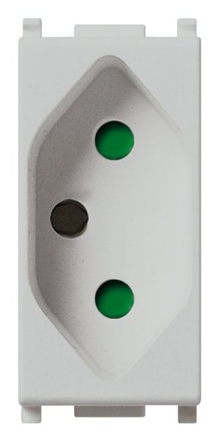 VIMAR SPA - VIW14265.SL Presa SICURY 2P+T 20A brasiliano Silver