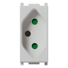 VIMAR SPA - VIW14265.SL Presa SICURY 2P+T 20A brasiliano Silver