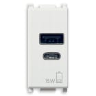 VIMAR SPA - VIW14292.AC.15 ALIMENTATORE USB A+C 15W 5V 1M BIANCO
