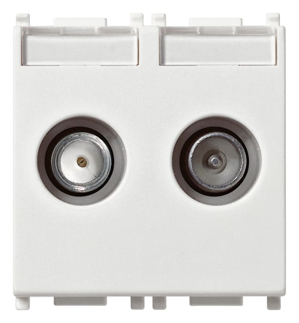 VIMAR SPA - VIW14302.10 PRESA TV-RD-SAT PASSANTE 2 USCITE BIANCO