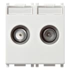 VIMAR SPA - VIW14302.10 PRESA TV-RD-SAT PASSANTE 2 USCITE BIANCO