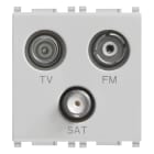 VIMAR SPA - VIW14303.SL PRESA TV-FM-SAT DIRETTA 3 USCITE SILVER