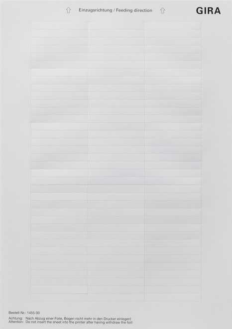 GIRA - GGI145500 FOGLI TARGHETTE 51,2 X 7 MM