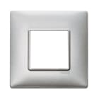 VIMAR SPA - VIW14647.27 PLACCA 2M BS TECNOPOLIMERO SILVER