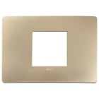 VIMAR SPA - VIW14652U.31 PLACCA PLANA UP 2M CENT. CHAMPAGNE