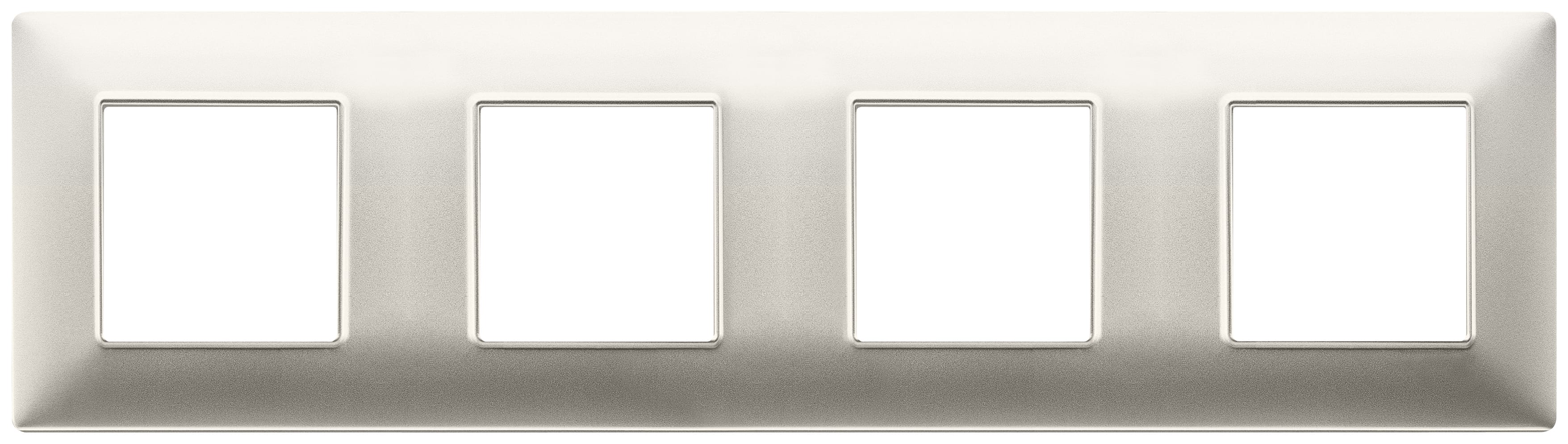 VIMAR SPA - VIW14669.21 Placca 8M (2+2+2+2) int71 nichel opaco