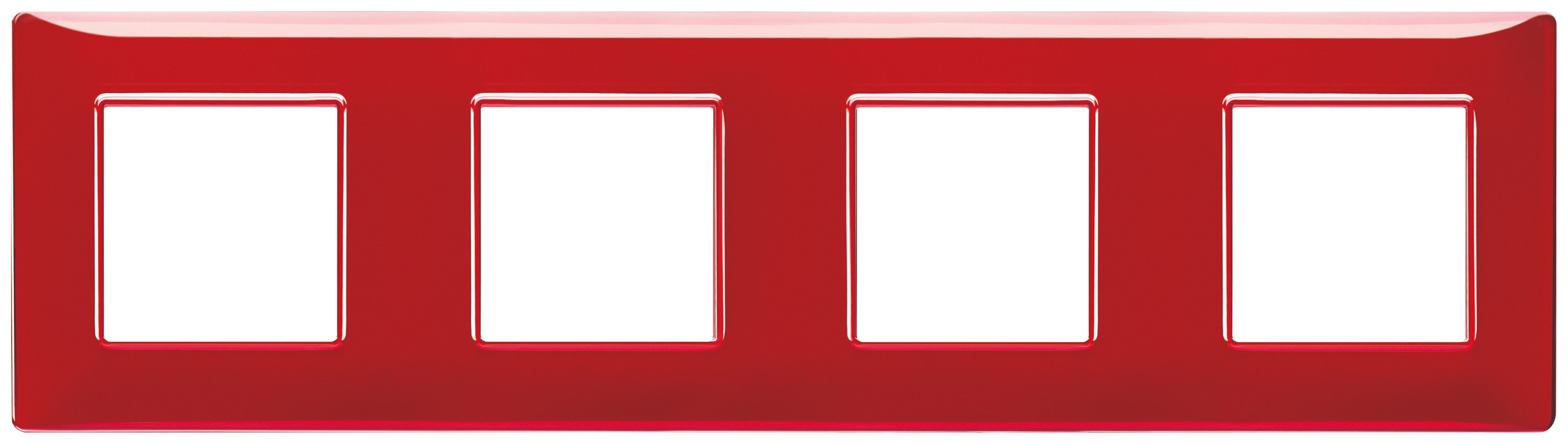 VIMAR SPA - VIW14669.51 Placca 8M (2+2+2+2) int71 Reflex rubino